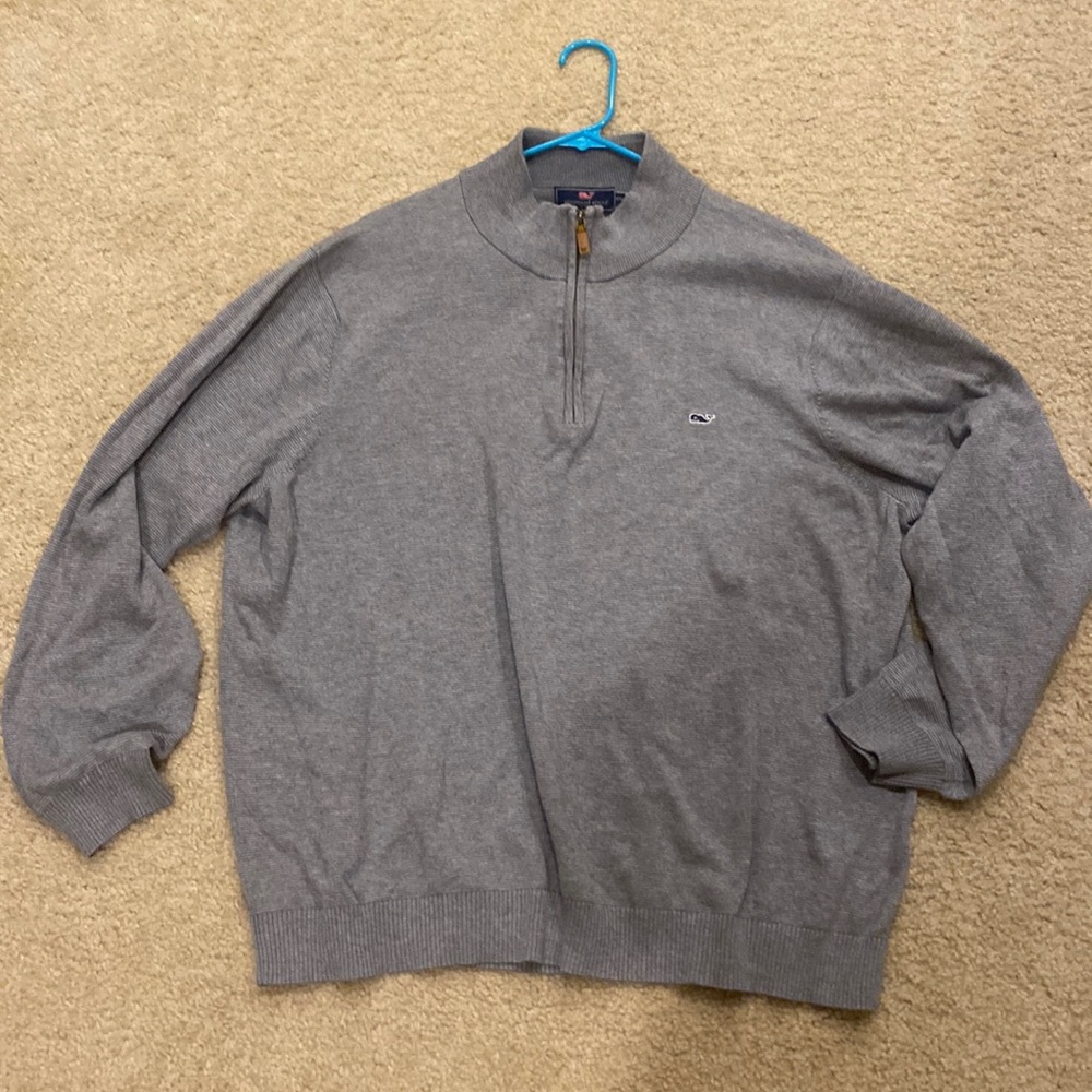 Vineyard Vines Grey Saltwater Quarter Zip size XXL